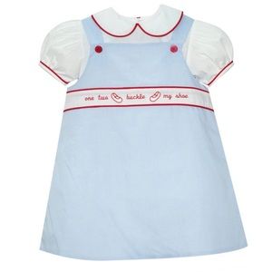 Lullaby Set Buckle My Shoe Dress with Shirt. Size 5. Excellent used condition.